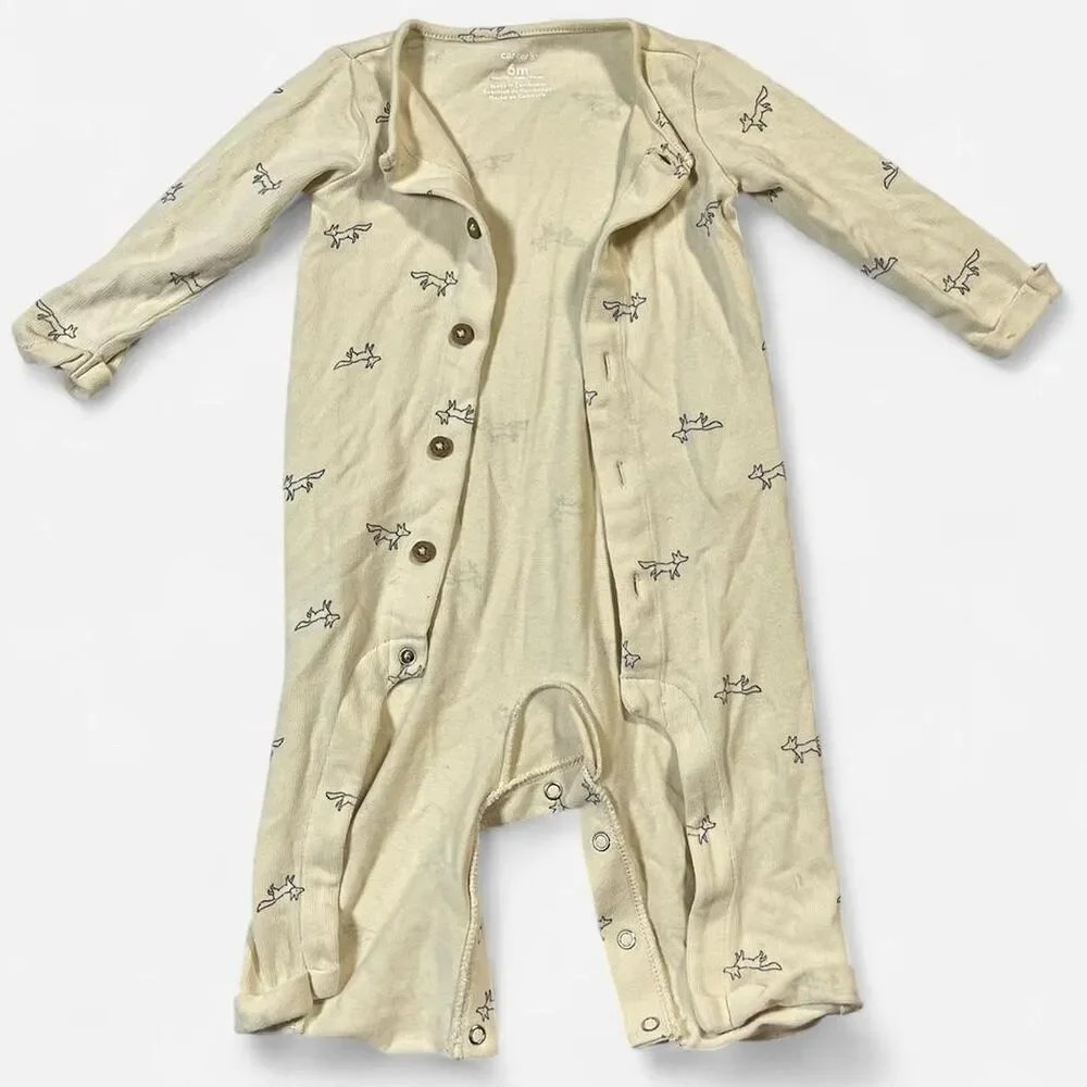Carter-s Women's Cream and Yellow Sleepsuits-babygrows